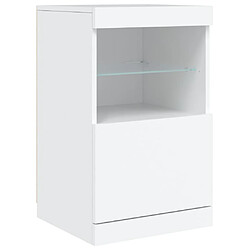 Avis Maison Chic Commode Buffet - Meuble de rangement avec lumières LED blanc 41x37x67 cm -GKD10256