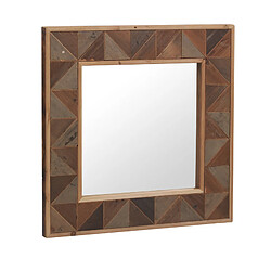 GEESE HOME 10431-Miroir carré en bois recyclé