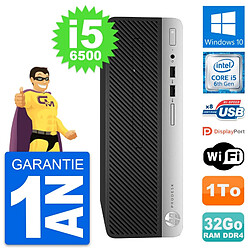 PC HP ProDesk 400 G4 SFF Intel Core i5-6500 RAM 32Go Disque 1To Windows 10 Wifi · Occasion 