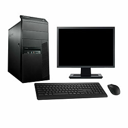 PC Tour Lenovo M91p Ecran 22" Intel i3-2100 RAM 4Go Disque 1To Windows 10 Wifi - Occasion