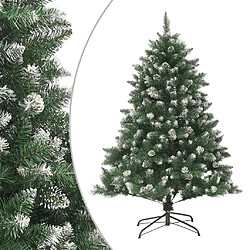 vidaXL Sapin de Noël artificiel avec support 150 cm PVC 