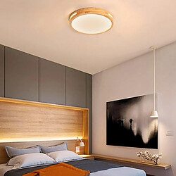 Stoex 30CM Plafond Moderne À Led Plafonnier en Bois Pour Plafonniers Intérieurs Couloir Chambre Cuisine Salon Blanc Chaud