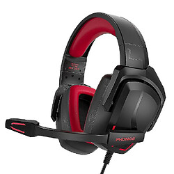 Universal Casque de jeu avec micro (rouge) 