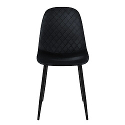 Chaise de salle à manger, lot de 4, revêtement en velours noir avec pieds en métal, matériel de montage inclus ML-Design