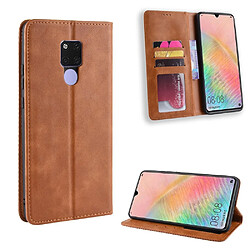 Etui en PU style vintage marron pour votre Huawei Mate 20 X 