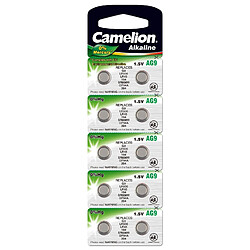 Pack de 10 piles Camelion Alcaline AG9/LR45/LR936/394 0% Mercury/Hg 