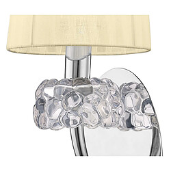 Acheter Luminaire Center Applique murale Loewe avec interrupteur 2 Ampoules E14, laiton antique avec Abat jour crème