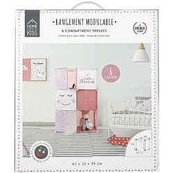 Acheter The Home Deco Kids Rangement enfant 6 cubes modulables little princesse – rose.