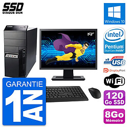 PC Tour Lenovo M91p Ecran 19" Intel G630 RAM 8Go SSD 120Go Windows 10 Wifi · Occasion 