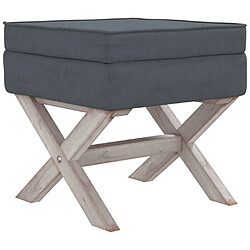 Helloshop26 Tabouret de rangement 45 x 45 x 49 cm velours gris foncé 02_0010869