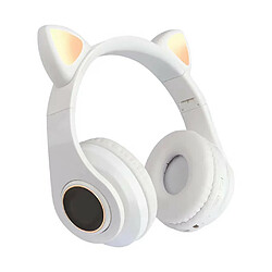 Universal Casque d'oreille de chat sans fil rechargeable casque de jeu Bluetooth pliable cadeau de Noël 