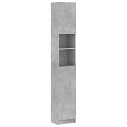 vidaXL Armoire salle de bain Gris béton 32x25,5x190 cm Bois ingénierie