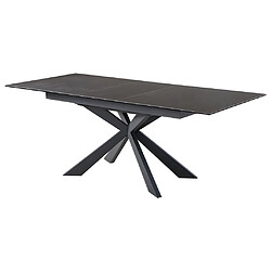 Acheter Vente-Unique Table à manger extensible ALBINA - 6 à 8 personnes - Céramique & Verre trempé - Anthracite de Maison Céphy