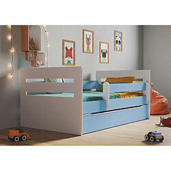 Avis Lit bleu Tom sans tiroir sans matelas 140/80