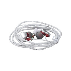 LUUCOZK Écouteurs intra-auriculaires V11 Mega Bass filaires 3,5 mm, écouteurs stéréo avec microphone pour l'extérieur, argent 