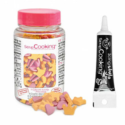 Scrapcooking Décors sucrés Princesse 55 g + Stylo de glaçage noir 