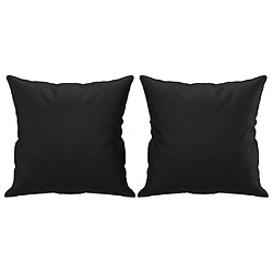 Acheter vidaXL Ensemble de canapés 2 pcs avec coussins noir similicuir