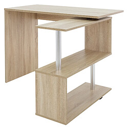 Bureau avec quatre roulettes 150x88x75 cm Blanc en MDF ML-Design