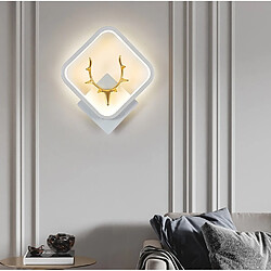 Stoex Lampe Murale Carrée Blanche Applique Murale Led Applique Murale D'Intérieur Moderne Pour Salon, Chambre À Coucher, Balcon, Blanc Chaud