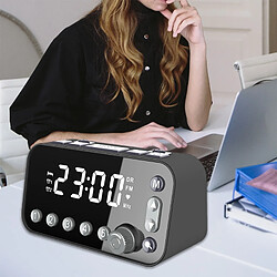 Avis Universal Table de chevet rétro alarme numérique horloge LED grand écran DAB/FM radio réveil double |(Le noir)