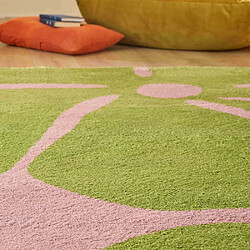 Acheter Jardindeco Tapis intérieur à poils longs Swing 385 vert 160 x 230 cm.