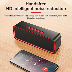 Yonis Enceinte Bluetooth Portable Puissante Autonomie Longue Support Carte TF U Disk Micro Intégré