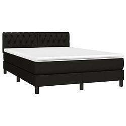 Avis Sommier à lattes LED,Cadre à lattes de lit avec matelas pour Adulte Noir 140x200 cm Tissu -MN80829