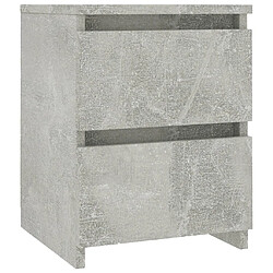 Maison Chic Table de chevet Table de Nuit Meuble de Rangement Gris béton 30 x 30 x 40 cm Aggloméré