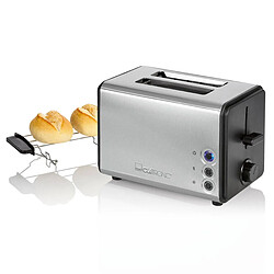 Grille Pain Toaster 2 fentes inox, 850, Argent, Clatronic, TA 3620 