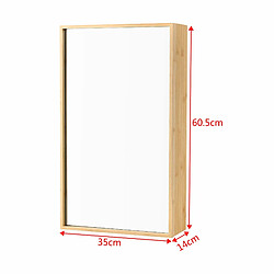 Helloshop26 Placard mural pour salle de bain porte avec miroir 61 x 35 x 14 cm 03_0007674