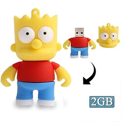 Wewoo Clé USB pour tous les types de cadeaux de fête 2 Go Le Simpsons Bart Shape Silicone USB2.0 disque Flash, Spécial 