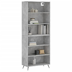 Avis Maison Chic Buffet,Meuble de Rangement,commode pour salon,Cuisine gris béton 69,5x32,5x180 cm bois d'ingénierie -MN37149