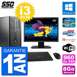 PC Tour HP ProDesk 600 G1 Ecran 19" i3-4130 RAM 8Go SSD 960Go Windows 10 Wifi - Occasion