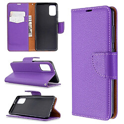 Etui en PU avec support violet pour votre Samsung Galaxy A41 (Global Version)