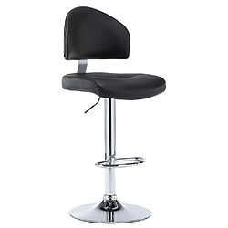 vidaXL Tabouret de bar Noir Similicuir