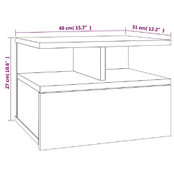 vidaXL Tables de chevet flottantes 2 pcs Chêne fumé Bois d’ingénierie pas cher