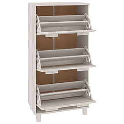 Avis vidaXL Armoire à chaussures HAMAR Blanc 59,5x35x117 cm Bois de pin