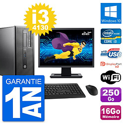 PC Tour HP 600 G1 Ecran 22" Intel i3-4130 RAM 16Go Disque 250Go Windows 10 Wifi · Occasion 