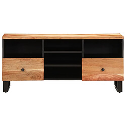 Acheter Maison Chic Meuble TV scandinave - Banc TV pour salon 100x33x46 cm bois d'acacia solide et d'ingénierie -MN96535