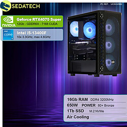 Sedatech PC Gamer Pro • Intel i5-13400F • RTX4070 Super • 16Go RAM • 1To SSD M.2 • sans OS