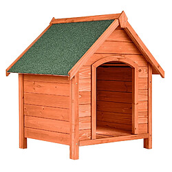 MON JARDIN MAISON ANIMAUX CHENIL NICHE POUR CHIEN EN SAPIN AVEC TOIT AMOVIBLE 74X65XH83CM+Sunnydays