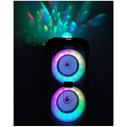 ENCEINTE SONO PORTABLE PARTY KARAOKE BLUETOOTH 400W MOBILE USB TWS LED RGB MSD Radio Fm+ Laser multipoints rouge vert