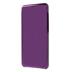 Avis Etui en PU surface de rétroviseur fenêtre vue violet clair pour votre Samsung Galaxy A9 (2018)/A9 Star Pro/A9s