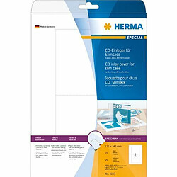 Elysees Paris Herma 5033 Jaquette pour étuis CD slimbox 121 x 242 A4 Blanc 