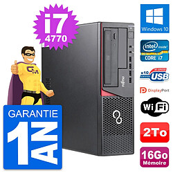 PC Fujitsu Esprimo E720 DT Intel i7-4770 RAM 16Go Disque Dur 2To Windows 10 Wifi - Occasion