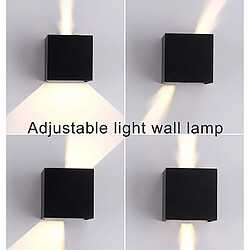 Avis Stoex Lot de 2 Led Applique murale 7W chambre Moderne Interieur, Up and Down Design Réglable Lampe, Aluminium luminaires applique murale led Noir pour Chambre Maison Couloir Salon (Blanc Chaud )