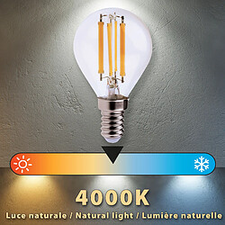 Acheter VELAMP Ampoule à filament LED, sphère P45, 6W / 806lm, culot E14, 4000K