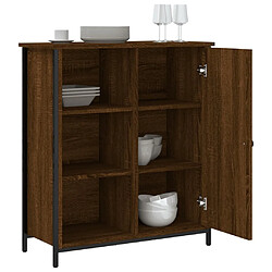 Avis vidaXL Buffet chêne marron 70x30x80 cm bois d'ingénierie