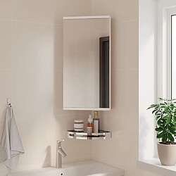 vidaXL Armoire de bain à miroir d'angle blanc 30x24x60 cm