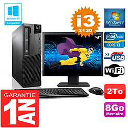 PC Lenovo M92p SFF Core I3-2120 Ram 8Go Disque 2 To Wifi W7 Ecran 19" · Occasion 